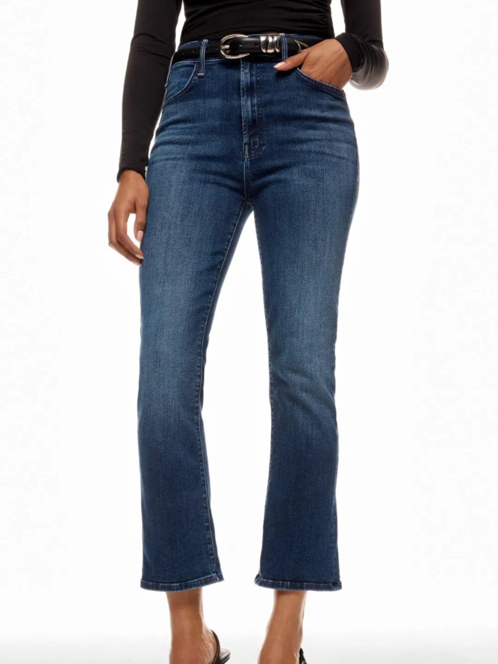 NWOT MOTHER Denim The Hustler Ankle Flare Jeans – Heirloom Blue